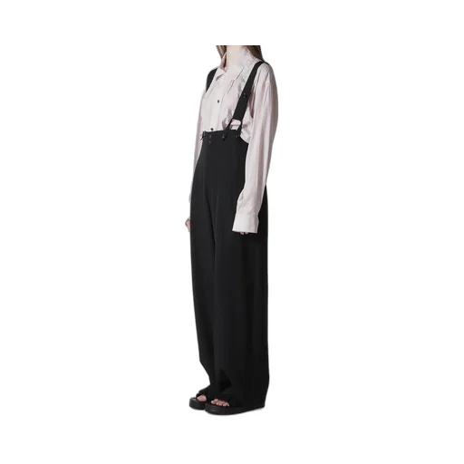 Wool Gabardine Suspender Pants