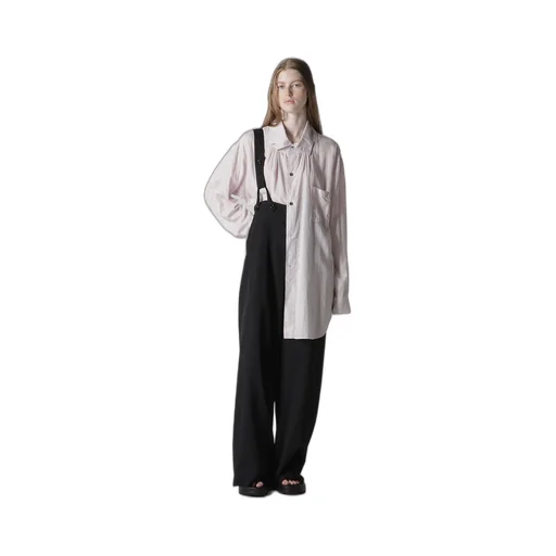 Cellulose Stripe Square-Collar Shirt