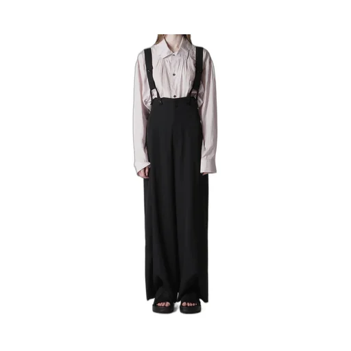 Wool Gabardine Suspender Pants