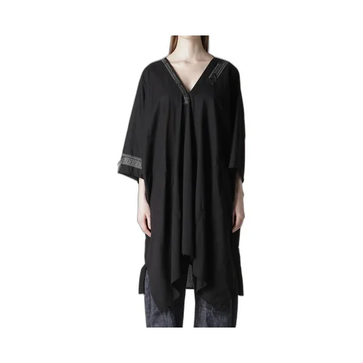 Cotton Lawn Arranged Sleeve V Neck Dress