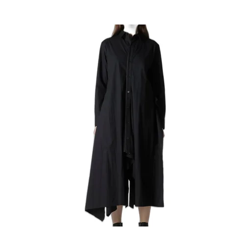 Cotton Broad Draped Shirt Dress