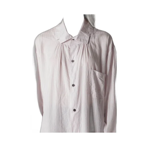 Cellulose Stripe Square-Collar Shirt