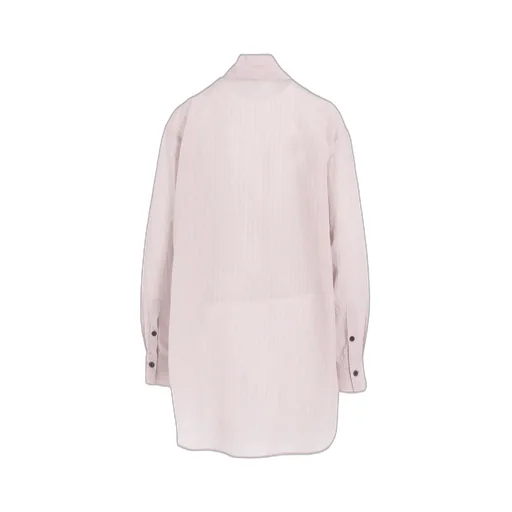 Cellulose Stripe Square-Collar Shirt