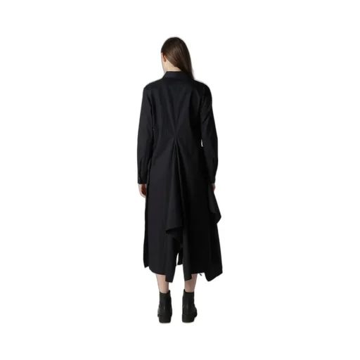 Cotton Broad Draped Shirt Dress