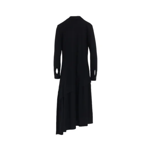 Washable Wool O Collar Shirt Dress
