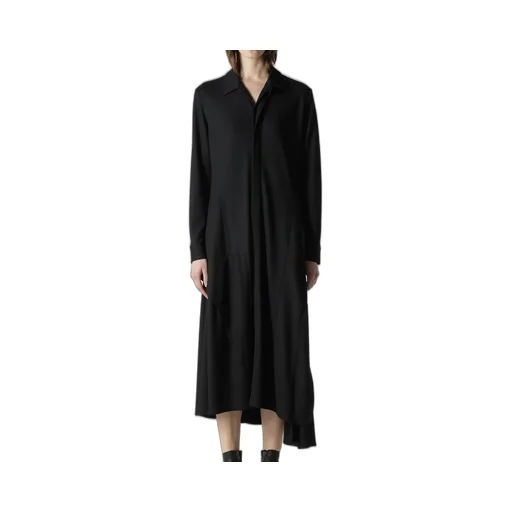 Washable Wool O Collar Shirt Dress