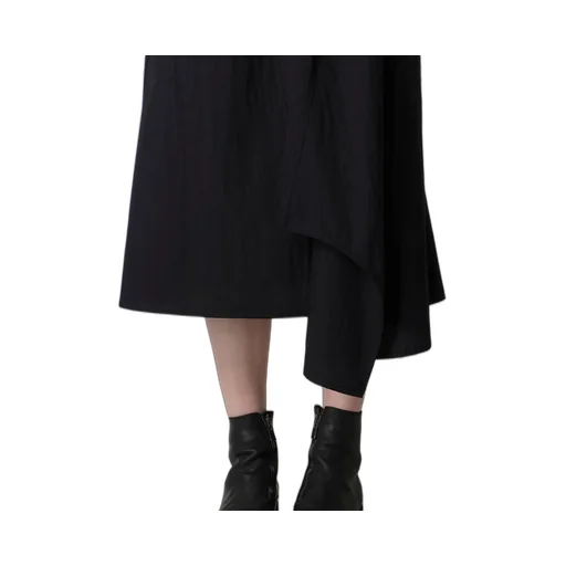 Cotton Broad Draped Neck Dress