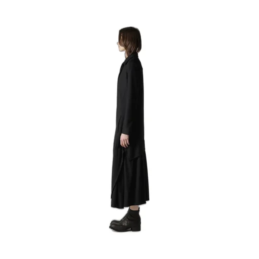 Washable Wool O Collar Shirt Dress