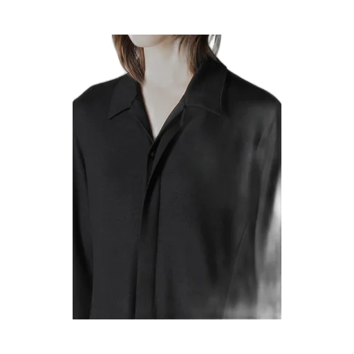 Washable Wool O Collar Shirt Dress