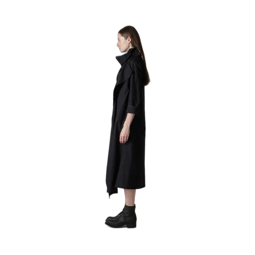Cotton Broad Draped Neck Dress