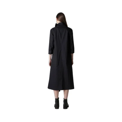Cotton Broad Draped Neck Dress