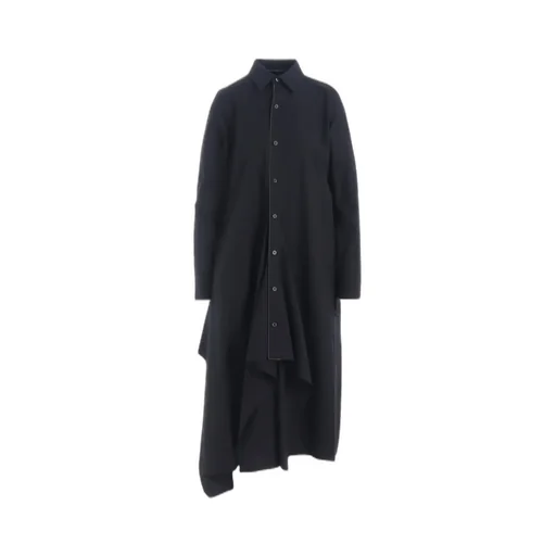 Cotton Broad Draped Shirt Dress