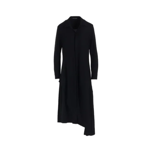 Washable Wool O Collar Shirt Dress