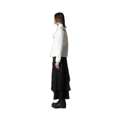Cotton Broad R Front Pintuck Blouse