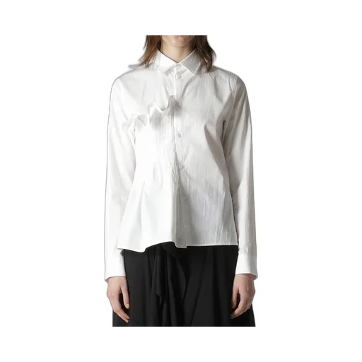 Cotton Broad R Front Pintuck Blouse