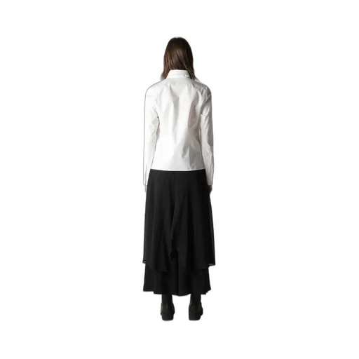 Cotton Broad R Front Pintuck Blouse