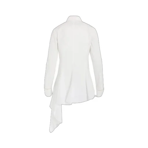 Cotton Broad L Draped Blouse