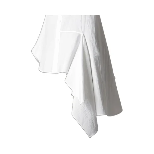 Cotton Broad L Draped Blouse