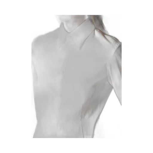 Cotton Broad L Draped Blouse
