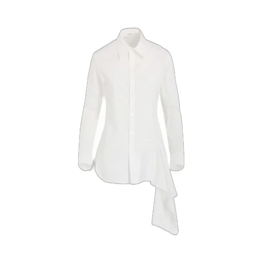 Cotton Broad L Draped Blouse