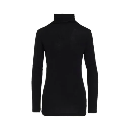 Wool Chiffon Highneck Long T B