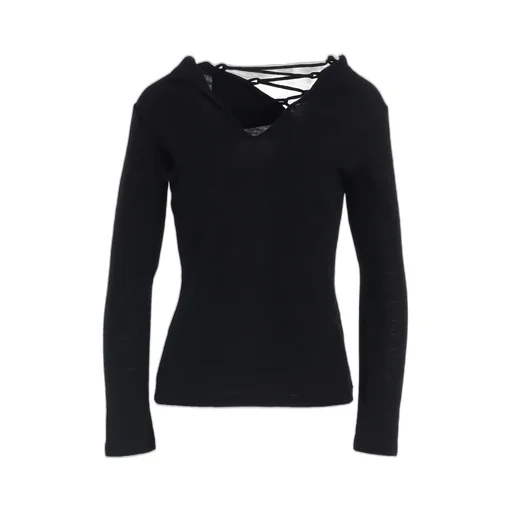 Airy Spun Light Milled Backside Lace Up T-Shirt