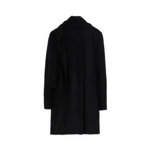 Washable Wool Stole Detail Long Blouse