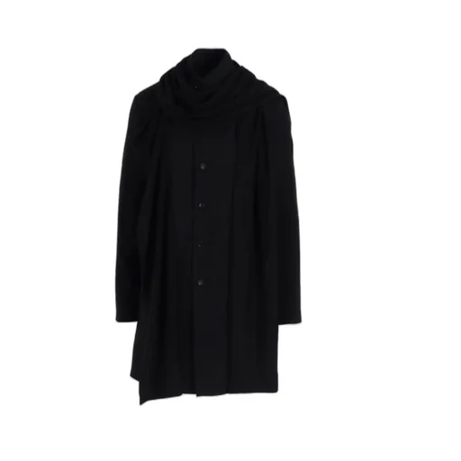 Washable Wool Stole Detail Long Blouse
