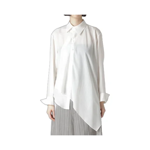 Cu/Mo Kersey Unbalance Draped Blouse