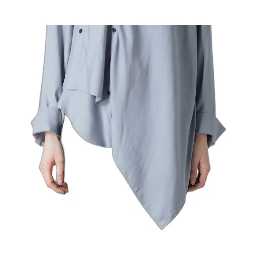 Ry Lawn Unbalance Draped Blouse