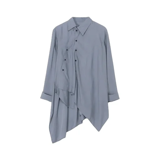 Ry Lawn Unbalance Draped Blouse