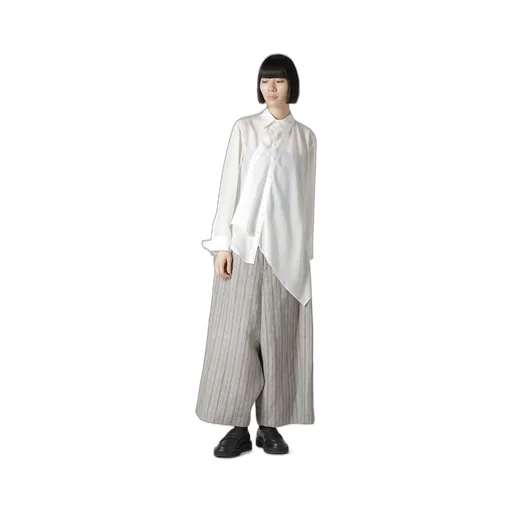 Cu/Mo Kersey Unbalance Draped Blouse