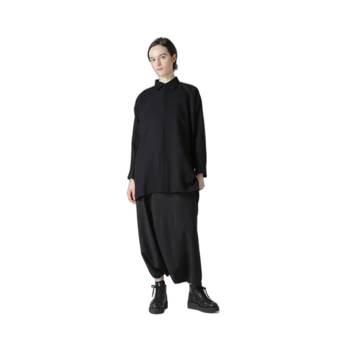 Wool Viyella Double Placket Blouse