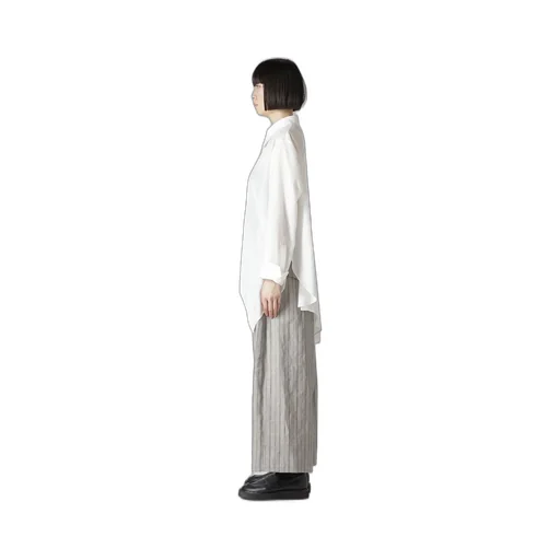 Cu/Mo Kersey Unbalance Draped Blouse