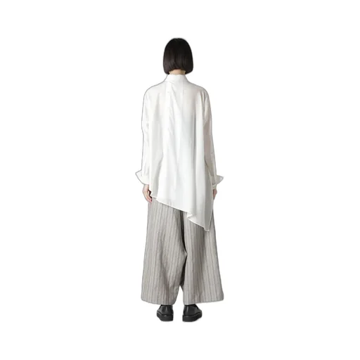 Cu/Mo Kersey Unbalance Draped Blouse