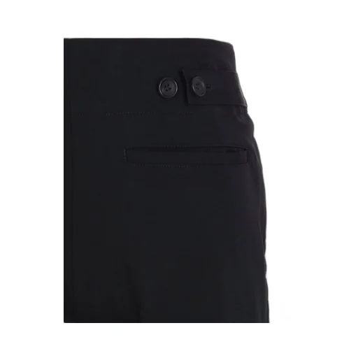 Wool Gabardine Vent Wide Pants