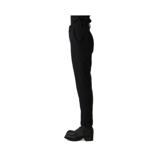 Shrinked Wool Serge Cuffed Hem Pants