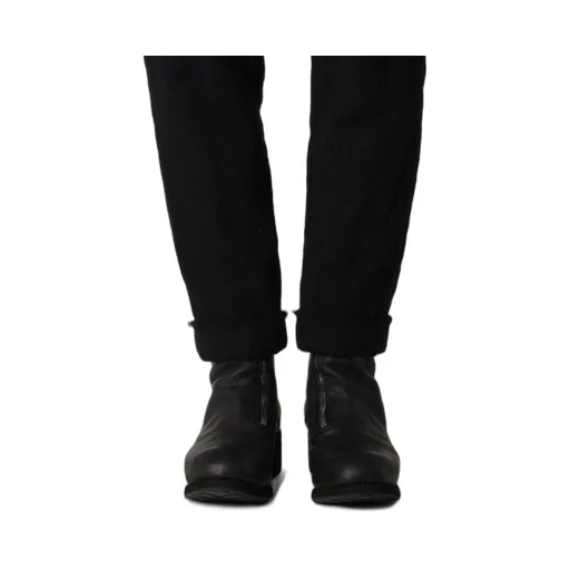 Shrinked Wool Serge Cuffed Hem Pants