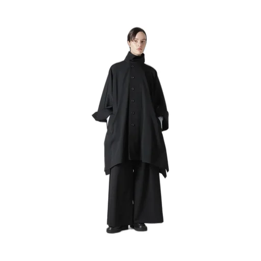 Gabardine Layered-Like Wide Pants
