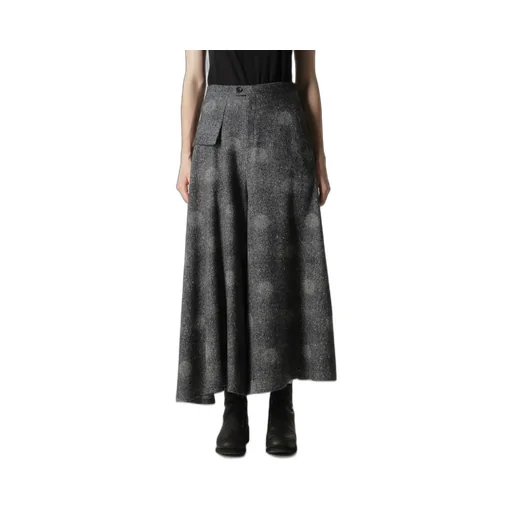 Wool Shadow Dot Flare Pants