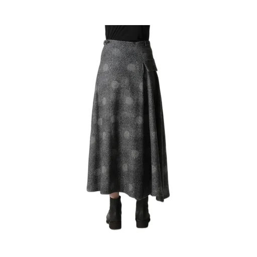 Wool Shadow Dot Flare Pants