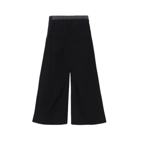 Gabardine Layered-Like Wide Pants