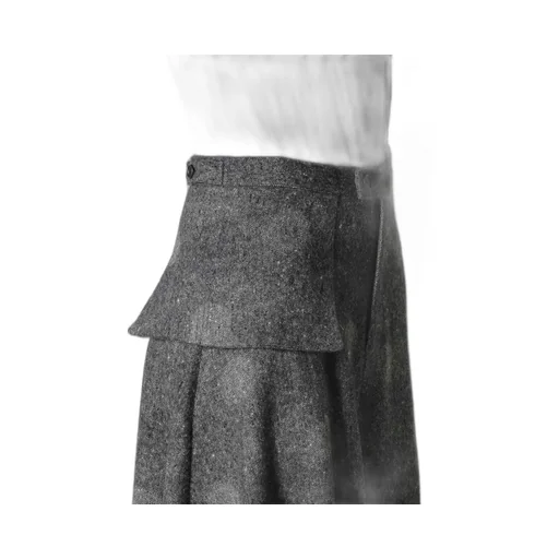 Wool Shadow Dot Flare Pants