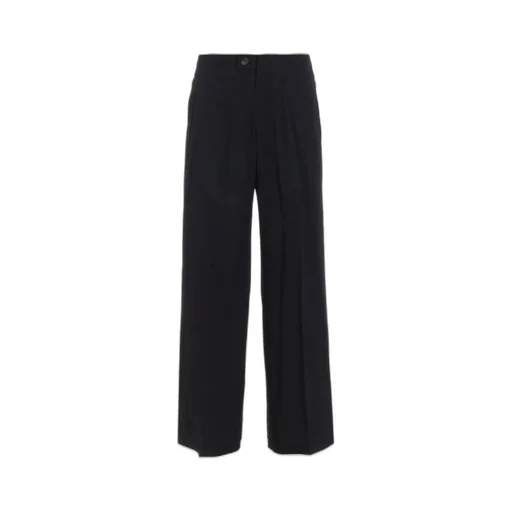 Wool Gabardine Vent Wide Pants
