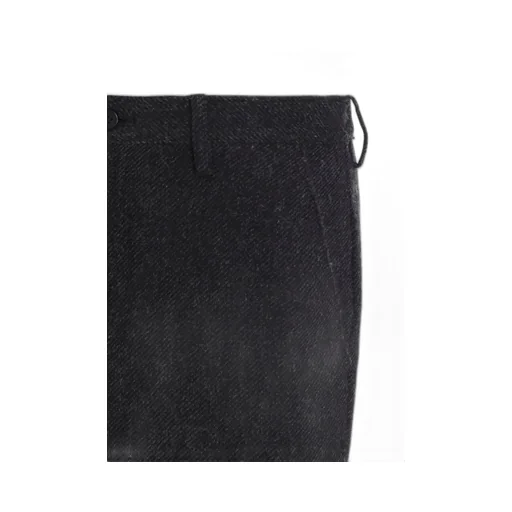 Tweed Cloth Cuffed Hem Pants