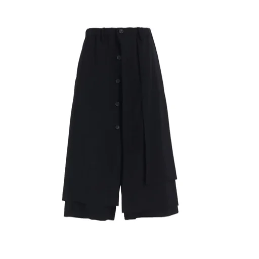 Gabardine F Button Wrap Pants
