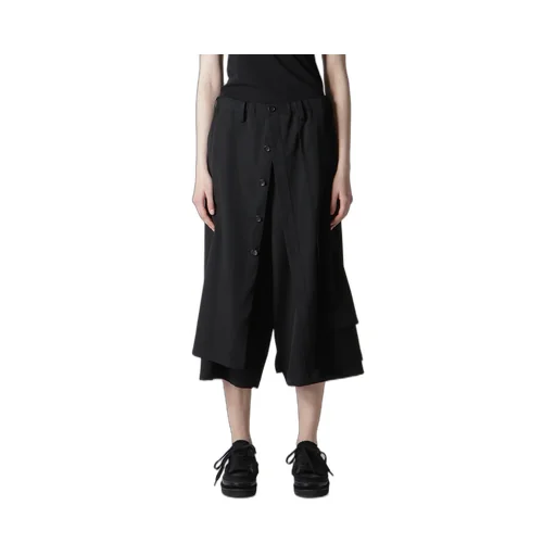 Gabardine F Button Wrap Pants