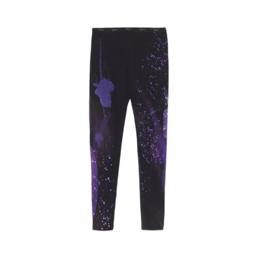 Purple B Pattern Basic Leggings