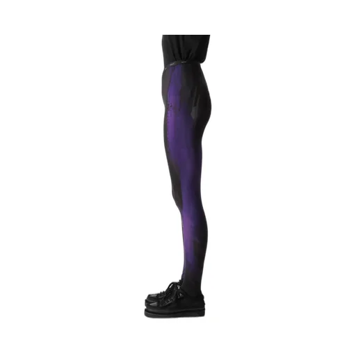 Purple D Pattern Basic Leggings
