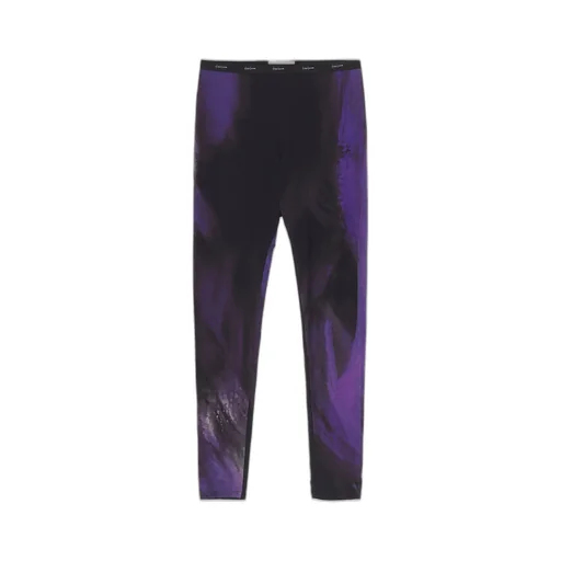 Purple D Pattern Basic Leggings